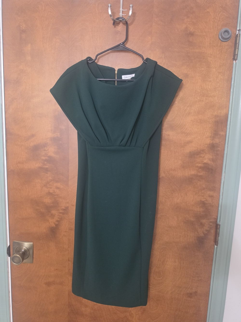 Calvin Klein Forest Green Midi Sheath Dress